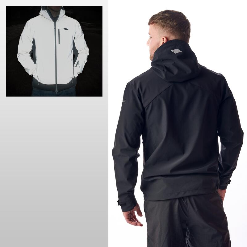 Veste fonctionnelle réfléchissante - Homme réfléchissant noir