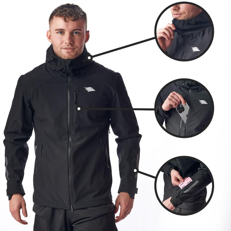 Veste fonctionnelle réfléchissante - Homme réfléchissant noir