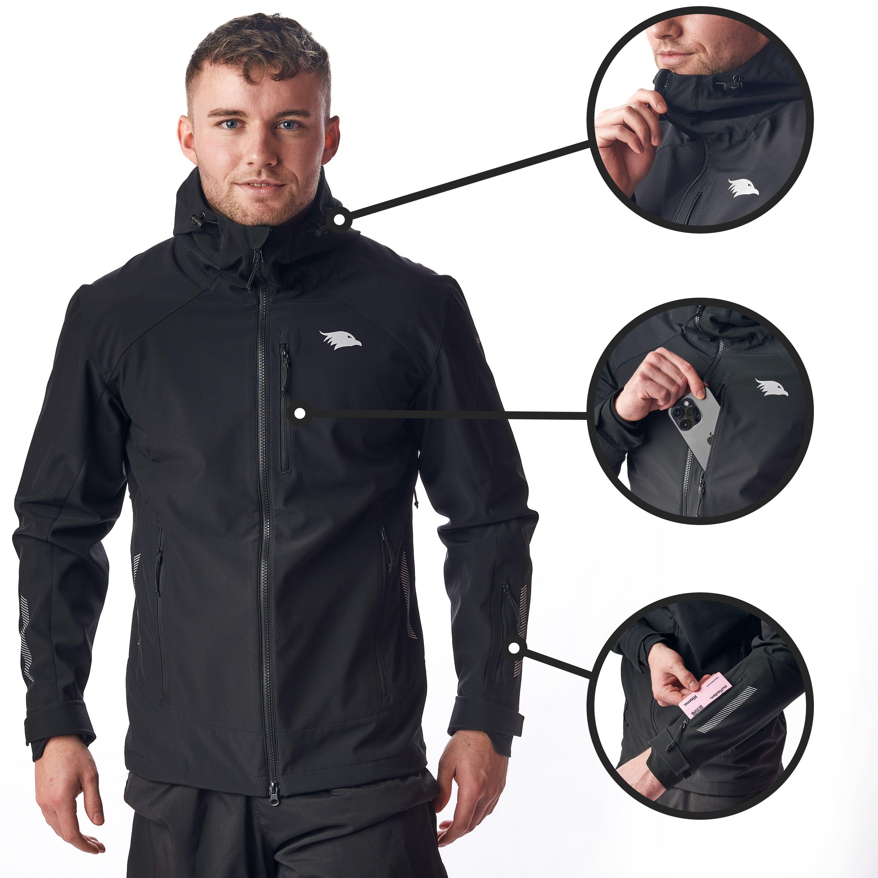 Giacca funzionale riflettente - Uomo riflettente nero 4/7