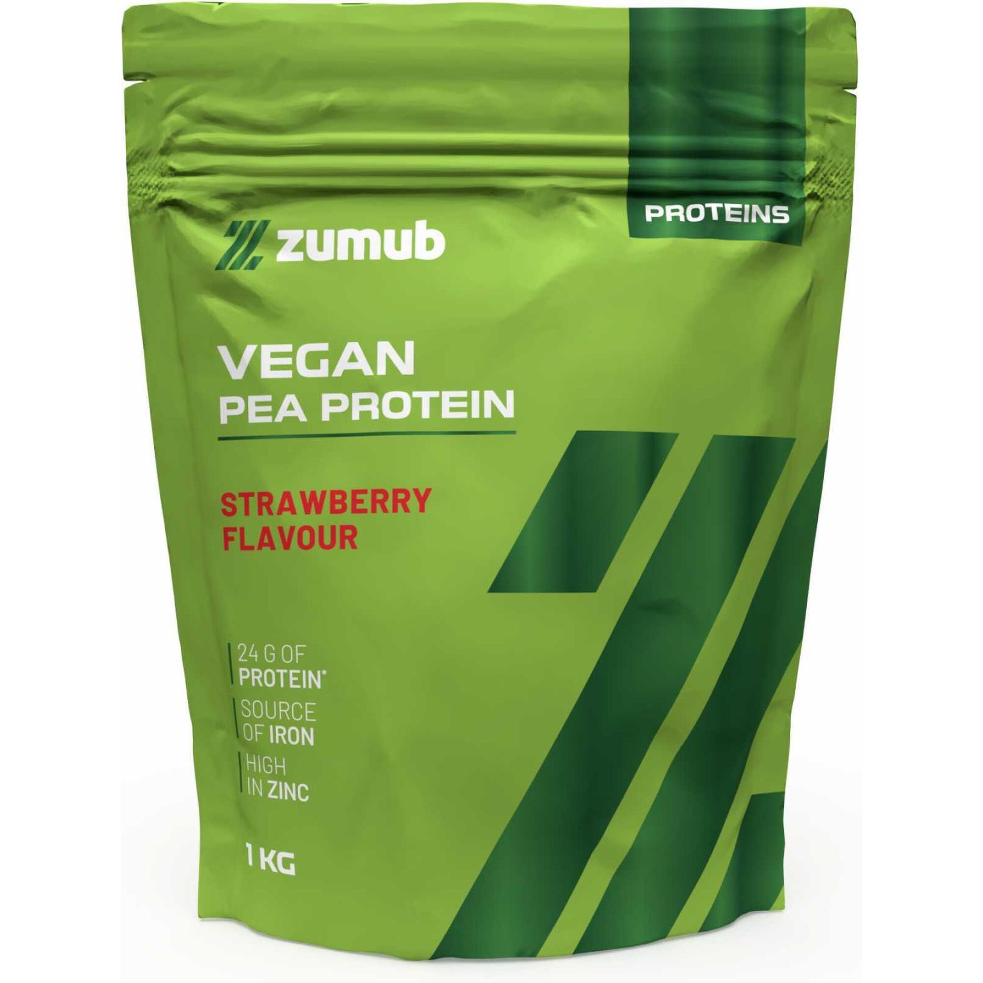 Zumub - Zumub Protéine Végane (protéine De Pois) 1 Kg - Fraise - Protéines Végétales - 1 Kg - Decathlon