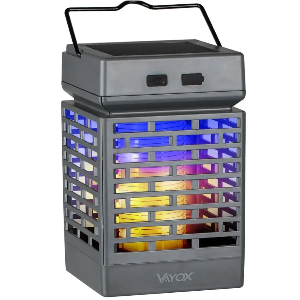 Лампа инсектицидна UV VAYOX VA0335 за комари мухи акумулаторна соларна