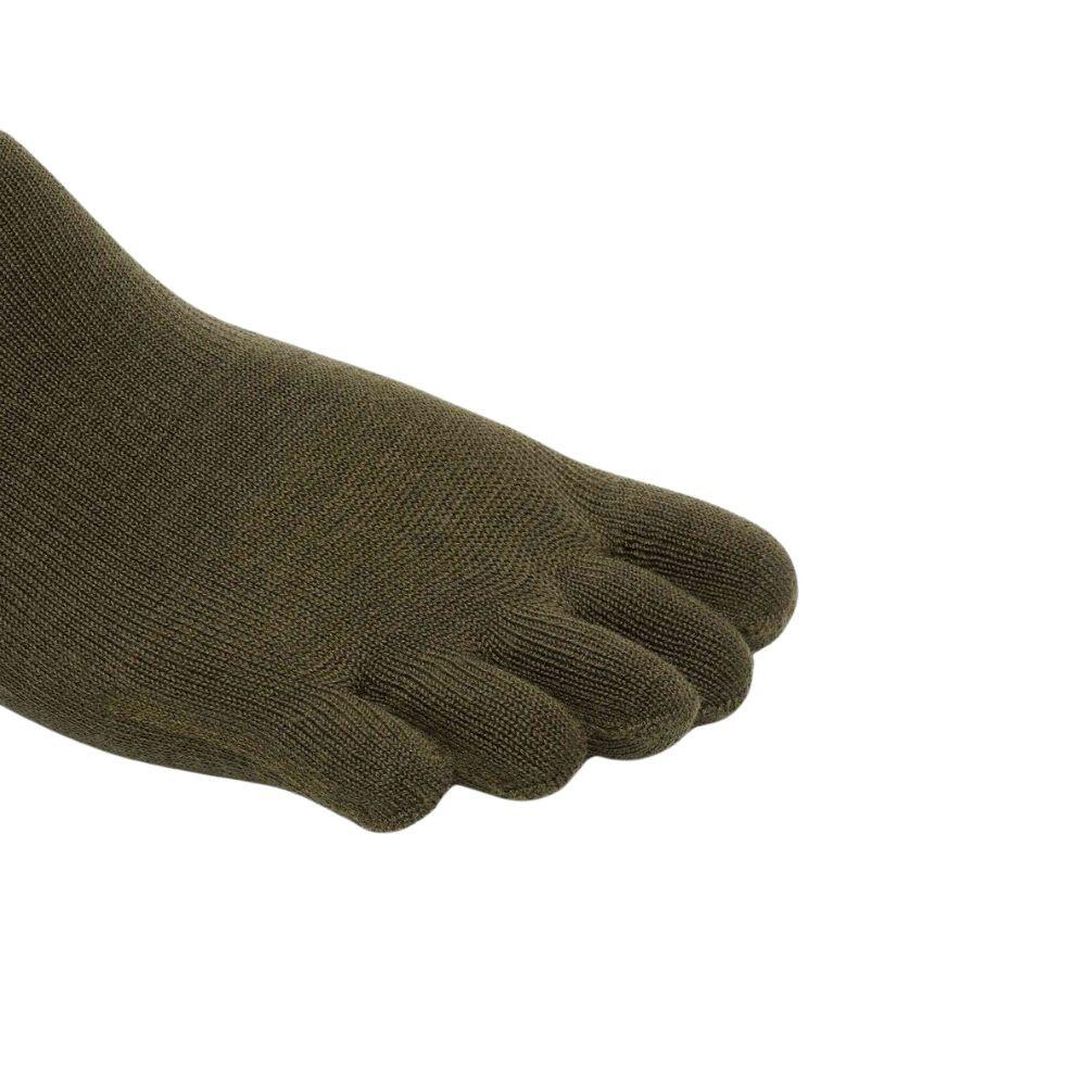 Calcetines 5TOE Sock Crew Military Green running Unisex Verde VIBRAM 2/3