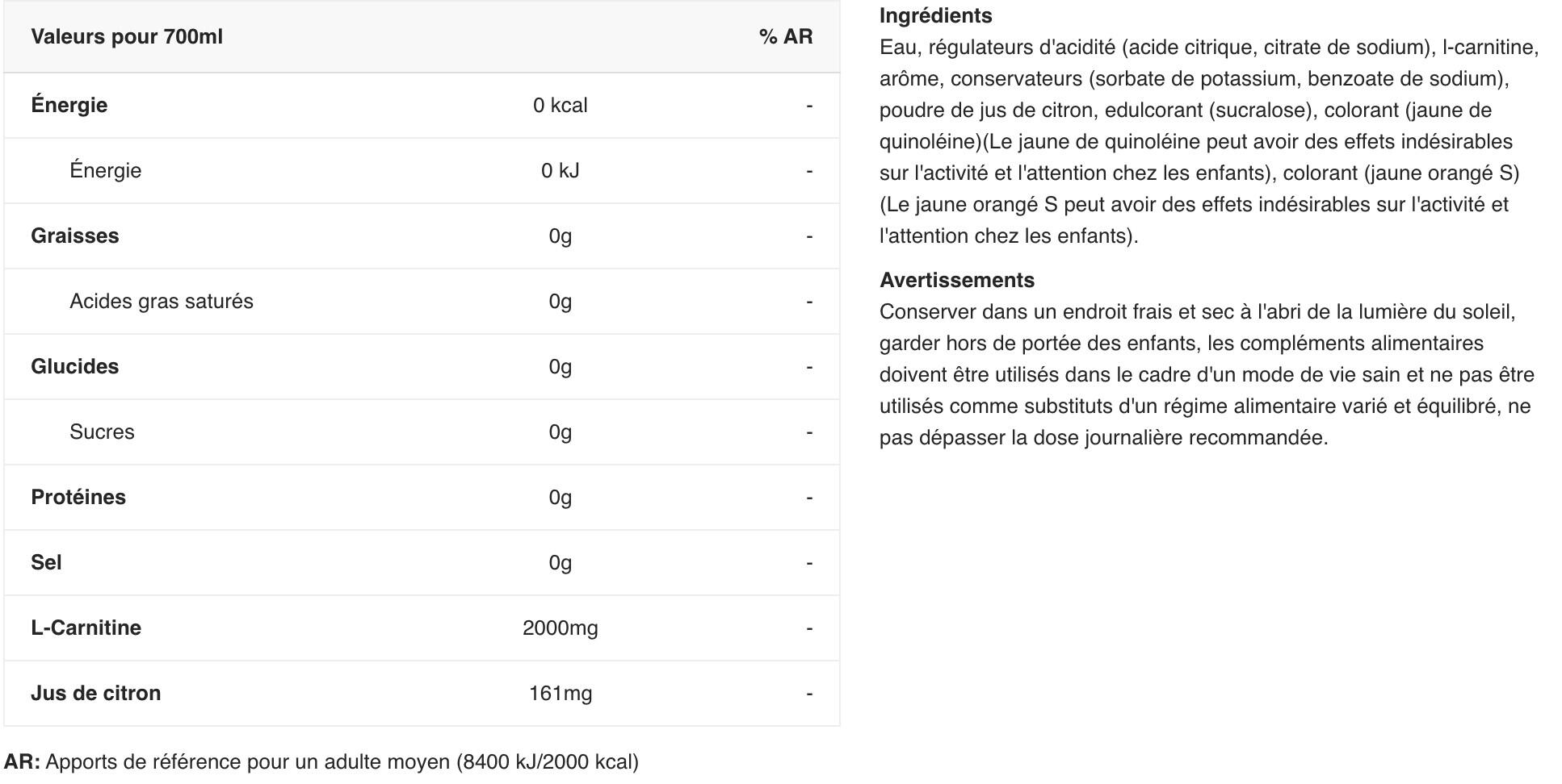 Boissons à la L-Carnitine - L-Carnitine 2000 - Citron Citron Vert 2/5