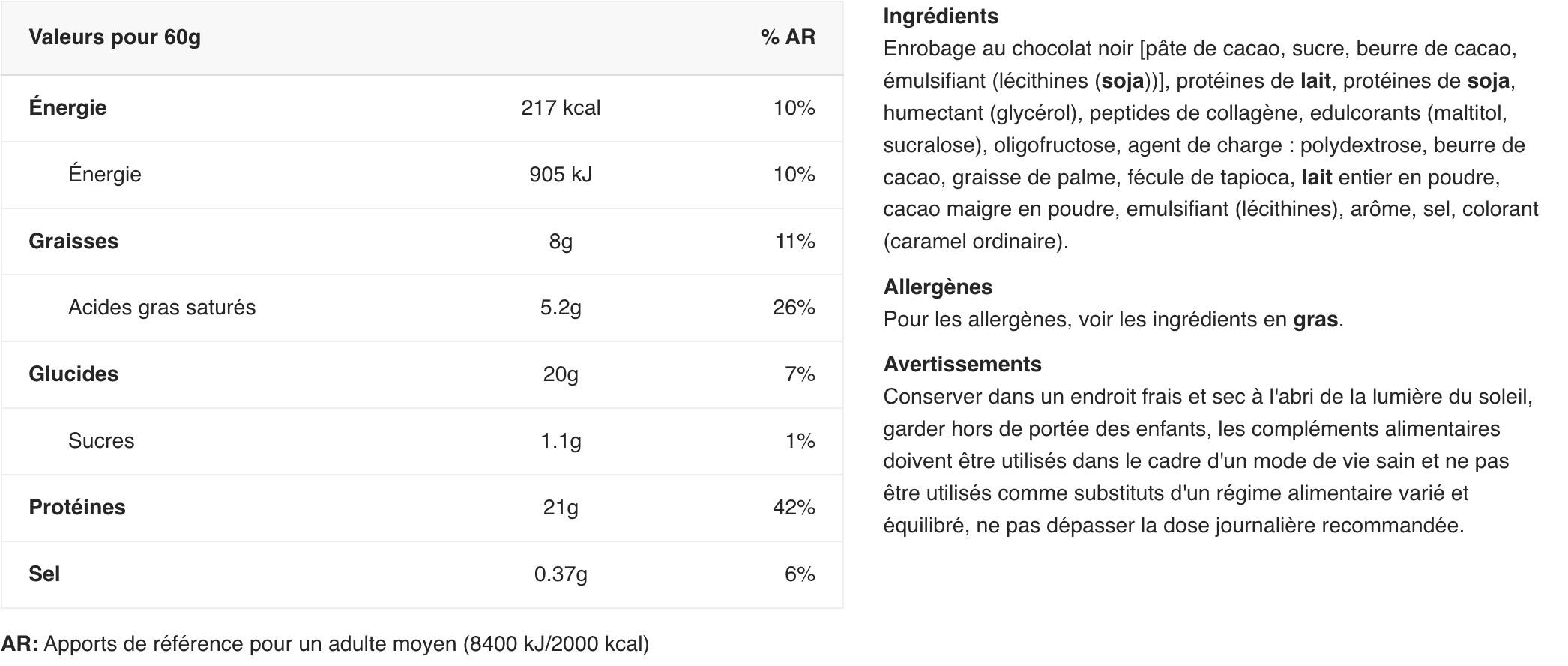 Barres protéinées - Protein Joy - Biscuit Croustillant au Chocolat 2/5