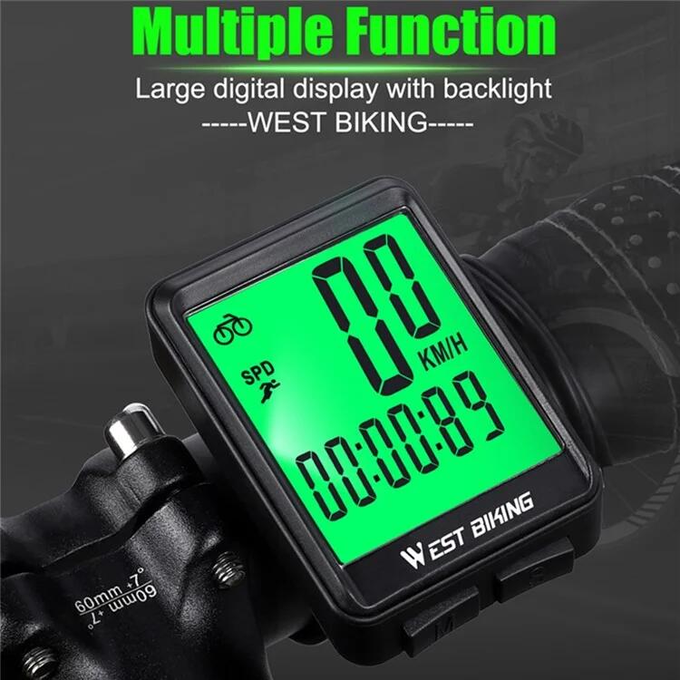 Compteur de vélo sans fil pour VTT et route, écran rétroéclairé étanche