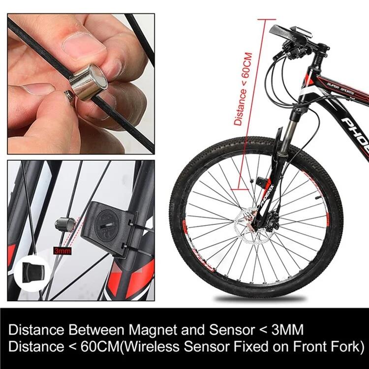 Computer da bici wireless per MTB e strada, display retroilluminato 7/7