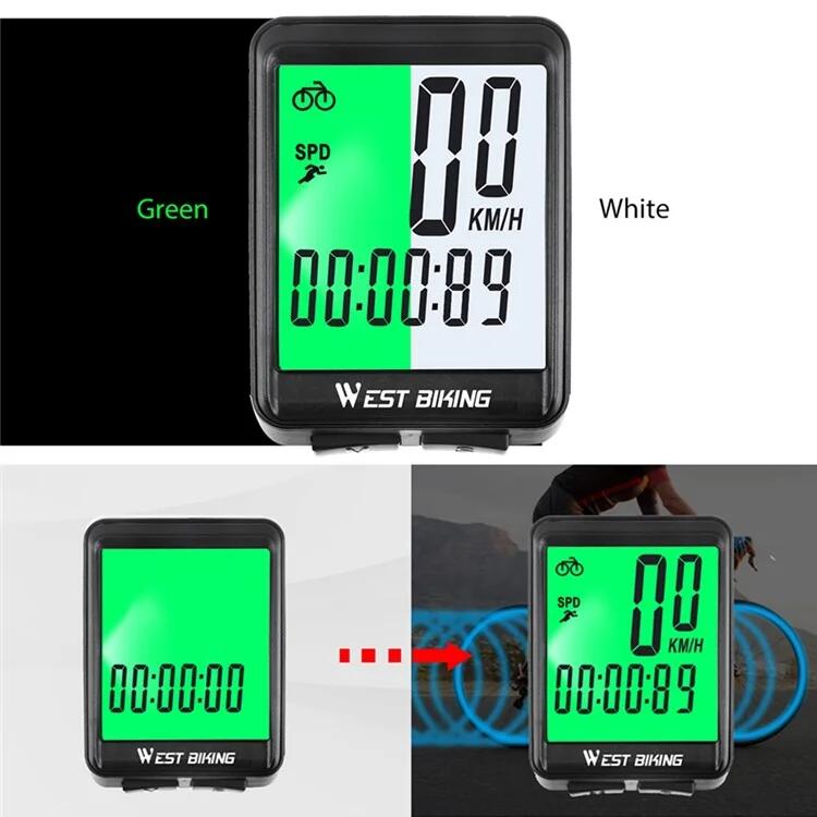 Computer da bici wireless per MTB e strada, display retroilluminato 6/7