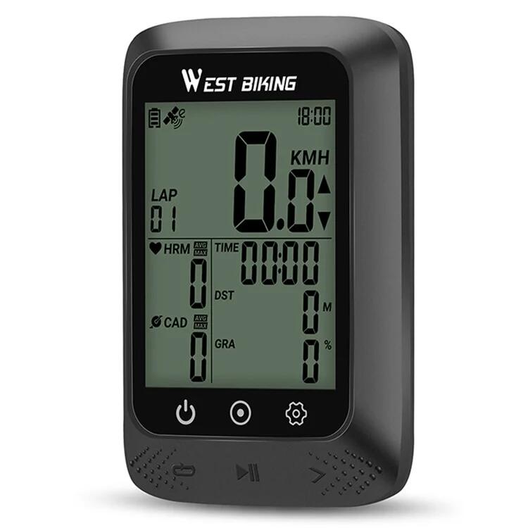 WEST BIKING GPS-fietsteller voor mountainbikes en racefietsen, draadloze digitale snelheid