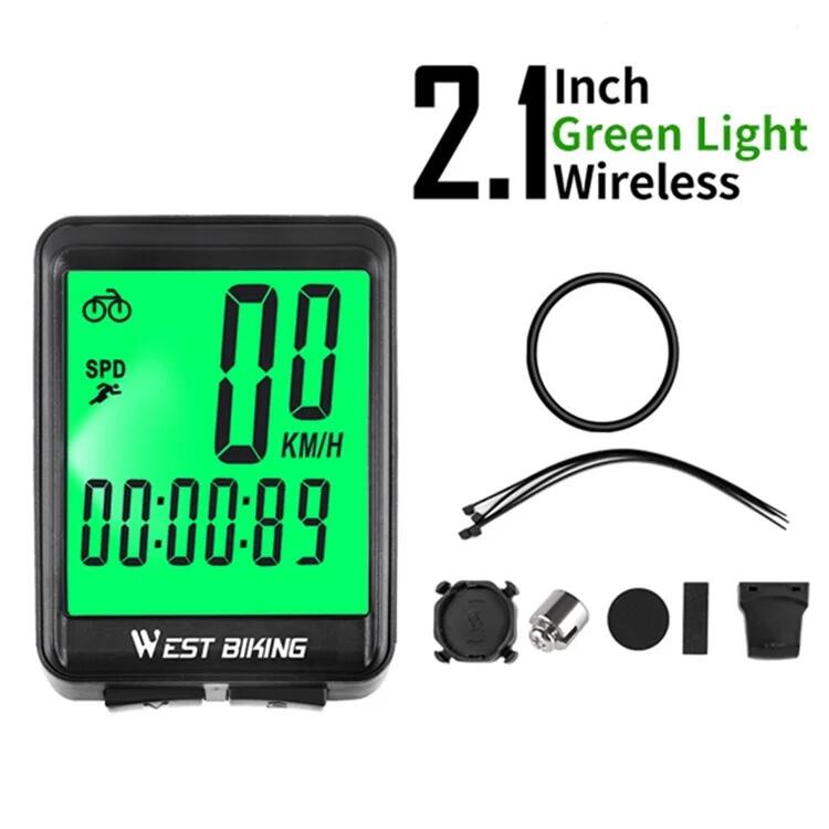 Computer da bici wireless per MTB e strada, display retroilluminato 2/7