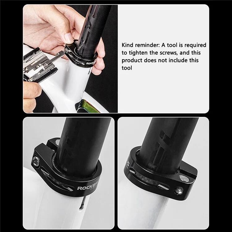 Collier De Serrage De Selle Vélo En Aluminium 31,8 Mm – Léger, Noir, Pour Route Et VTT