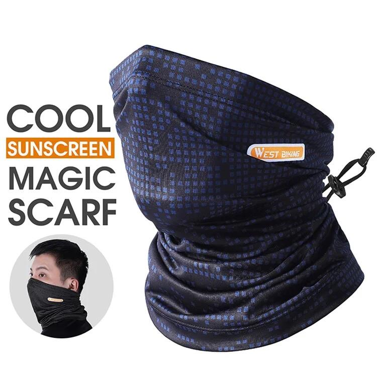 Lenço de pescoço em seda elástica com proteção UV e cordão 2/7