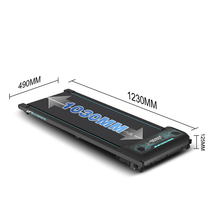 Bieżnia elektryczna do domu/biura CITYSPORTS 440W Bluetooth LED