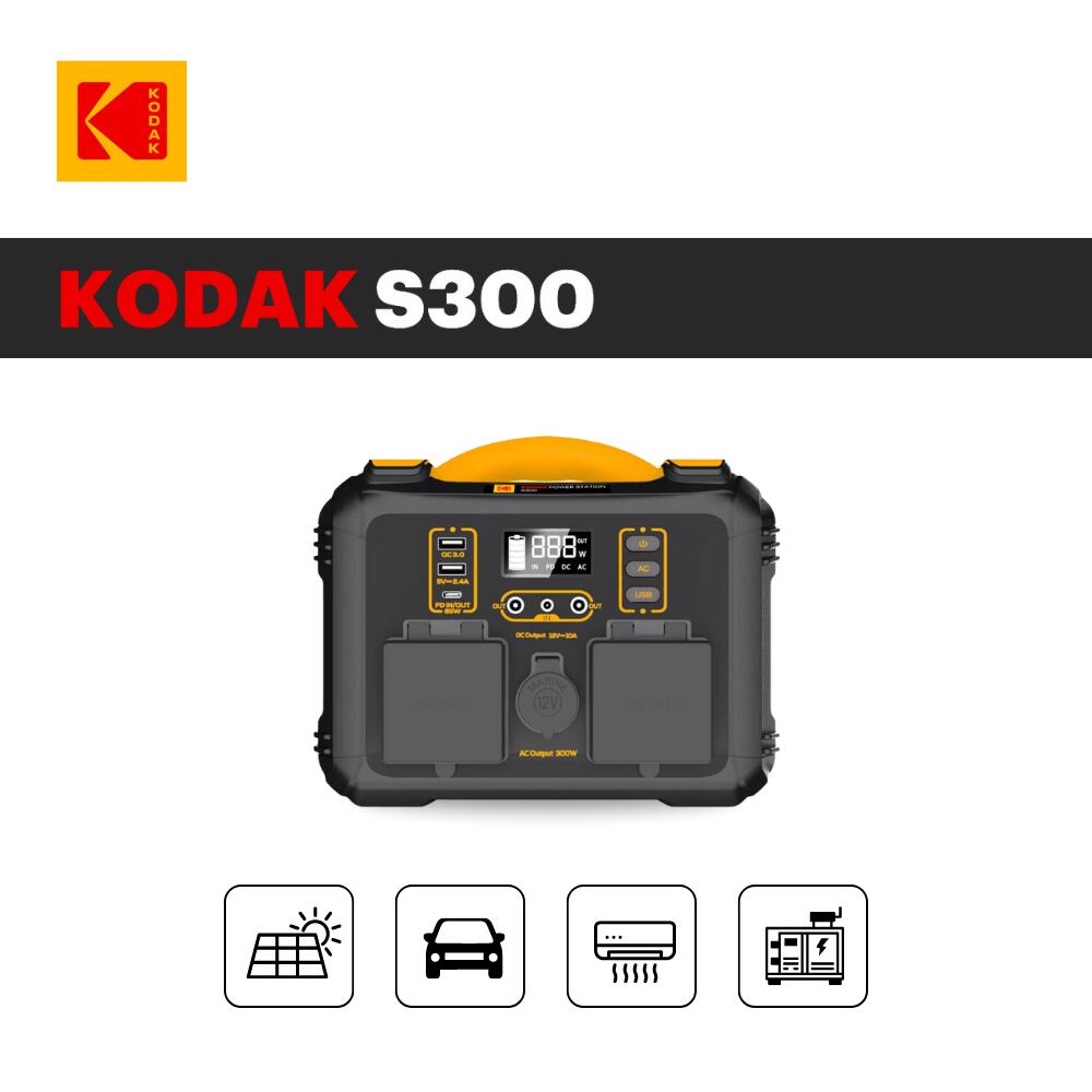 Station Électrique Portable KODAK S300 - Batterie LiFePO4 236Wh 3/7