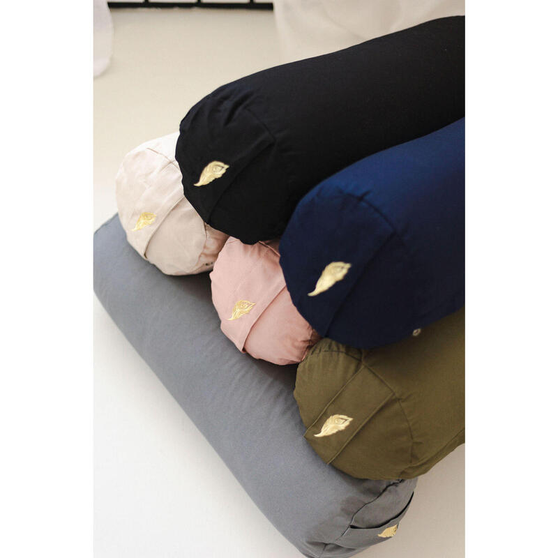 MindBaas - Coussin de yoga - Vert - 60 x 20 (longueur x diamètre)