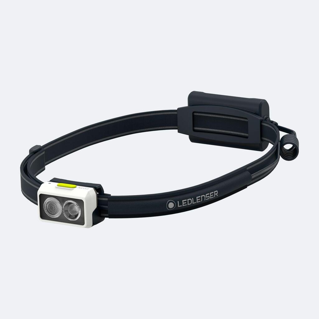 NEO3 Running Head Torch LED, x3 AAA Battery, Inc Red Rear Light (Lime White)