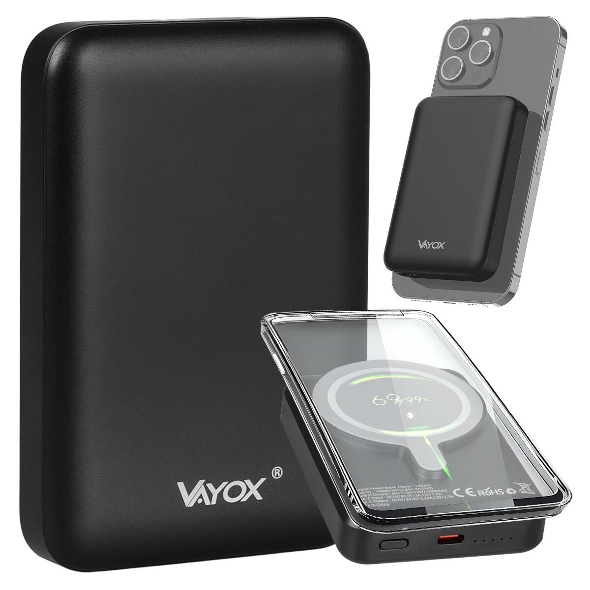VAYOX Induktive Powerbank mit MagSafe Vayox VA0342 10000mAh 20W USB-C