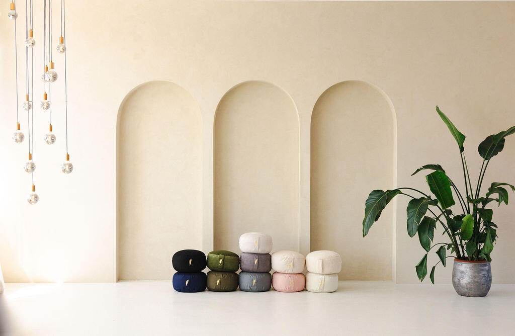 Meditatiekussen - Yoga Kussen - Groen - Rond 15 x 33 cm - GOTS Keurmerk 5/5