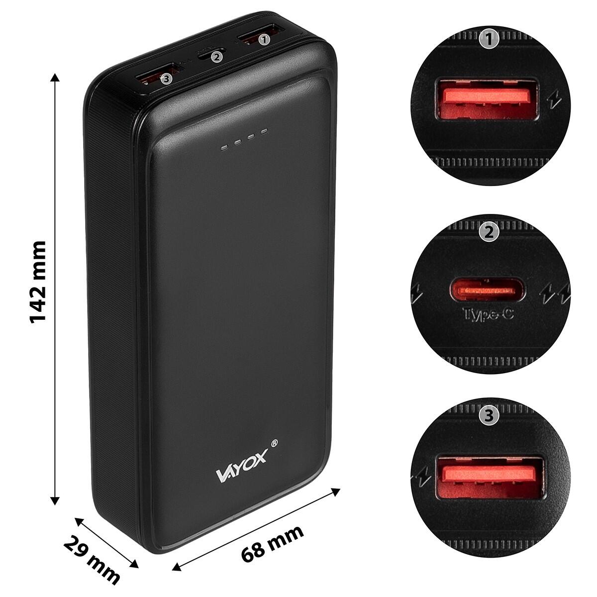 Powerbank Vayox VA0341 20000mAh 20W 2xUSB USB-C 5/7