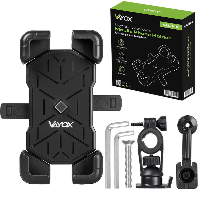 Suport pentru telefon pentru bicicletă VAYOX VA0344, rotativ