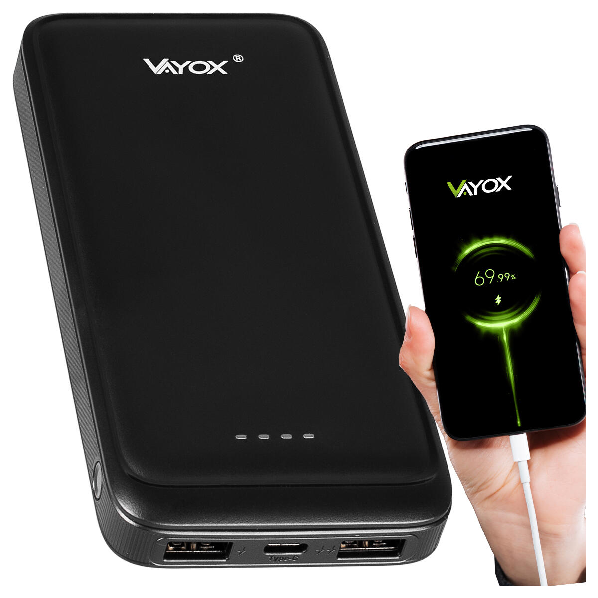 VAYOX Powerbanka VA0340 10000mAh 2xUSB USB-C