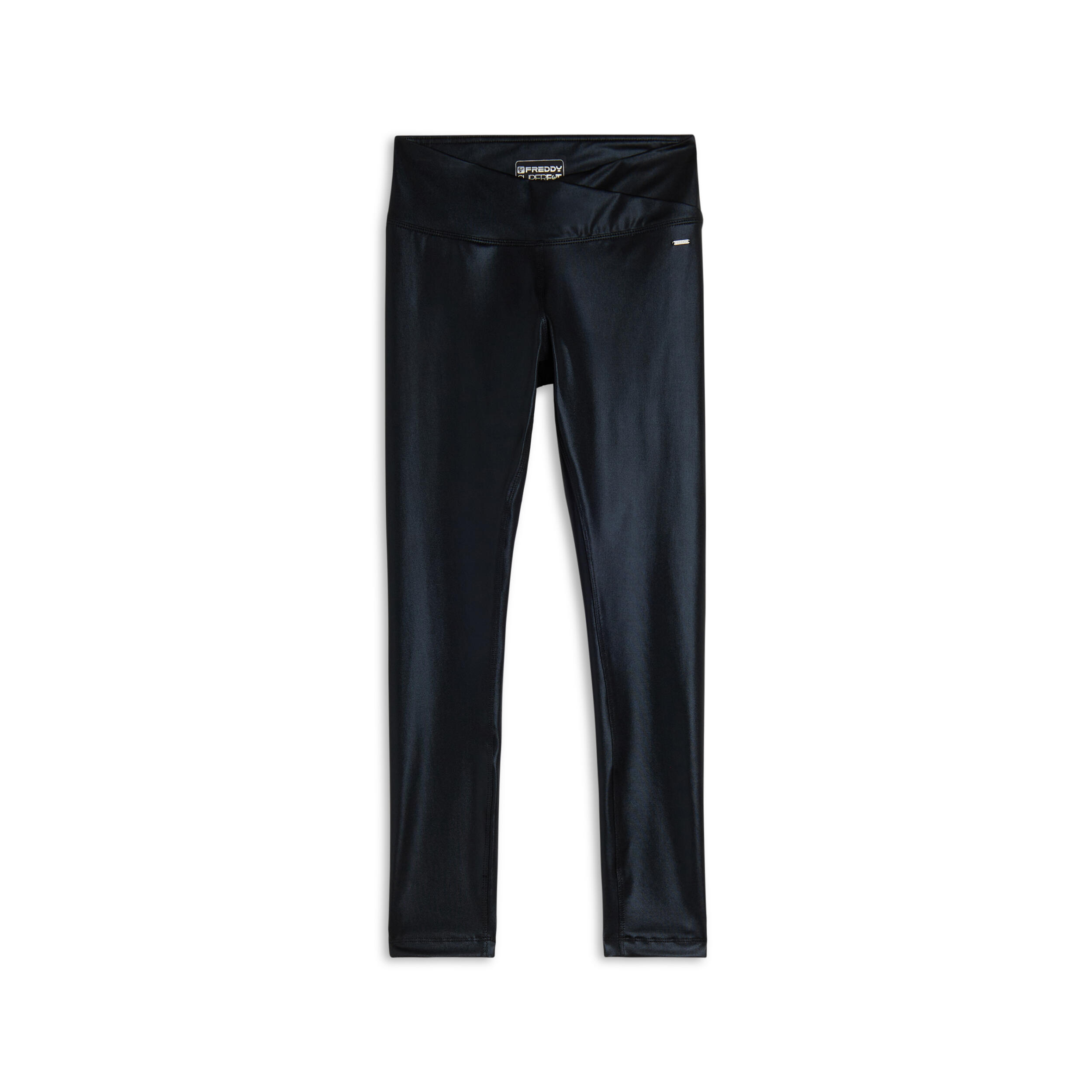 Freddy - Legging 7/8 Taille Classique En Jersey Enduit Effet Mouillé - Legging 7/8 - Noir - 44 L - Decathlon