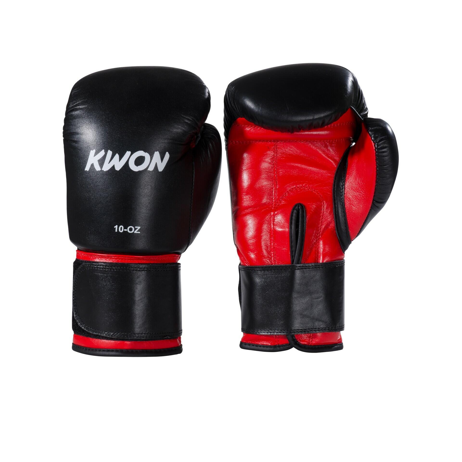 Kwon - Gants De Boxe Kwon Knocking - Gants De Boxe - Noir|rouge - 10 Oz - Decathlon