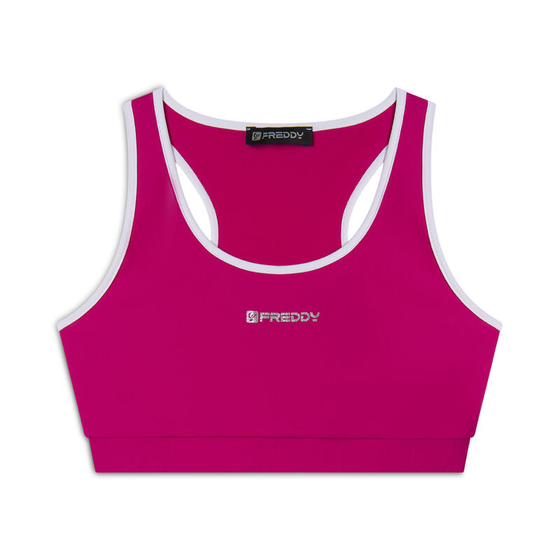 Brassière de sport avec soutien moyen et rebords contrastés