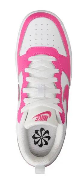 Scarpe ragazza nike court borough low recraft (gs) - bianco/fucsia 2/4