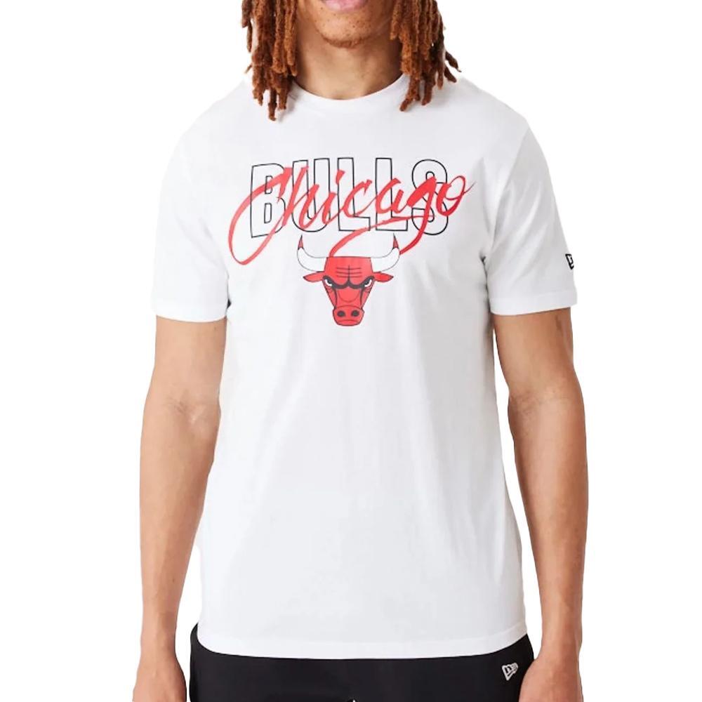 T-shirts Blanc Homme New Era  Chicago Bulls 1/2