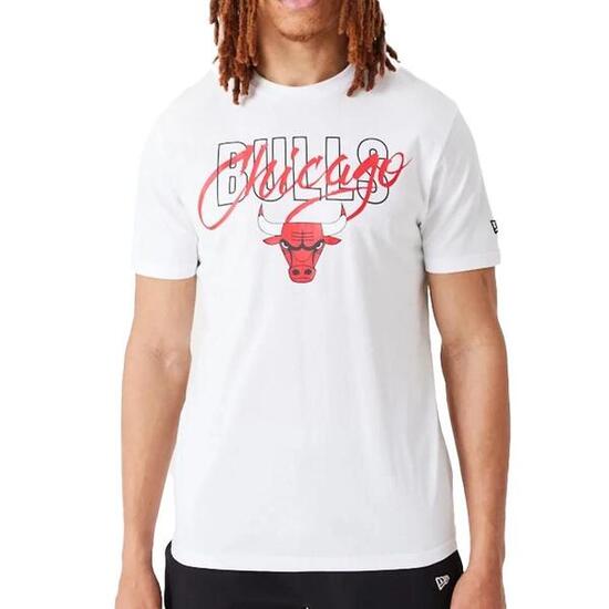 Camiseta Blanca Hombre New Era Chicago Bulls