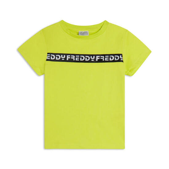 T-shirt Bambina manica corta con banda logo FREDDY