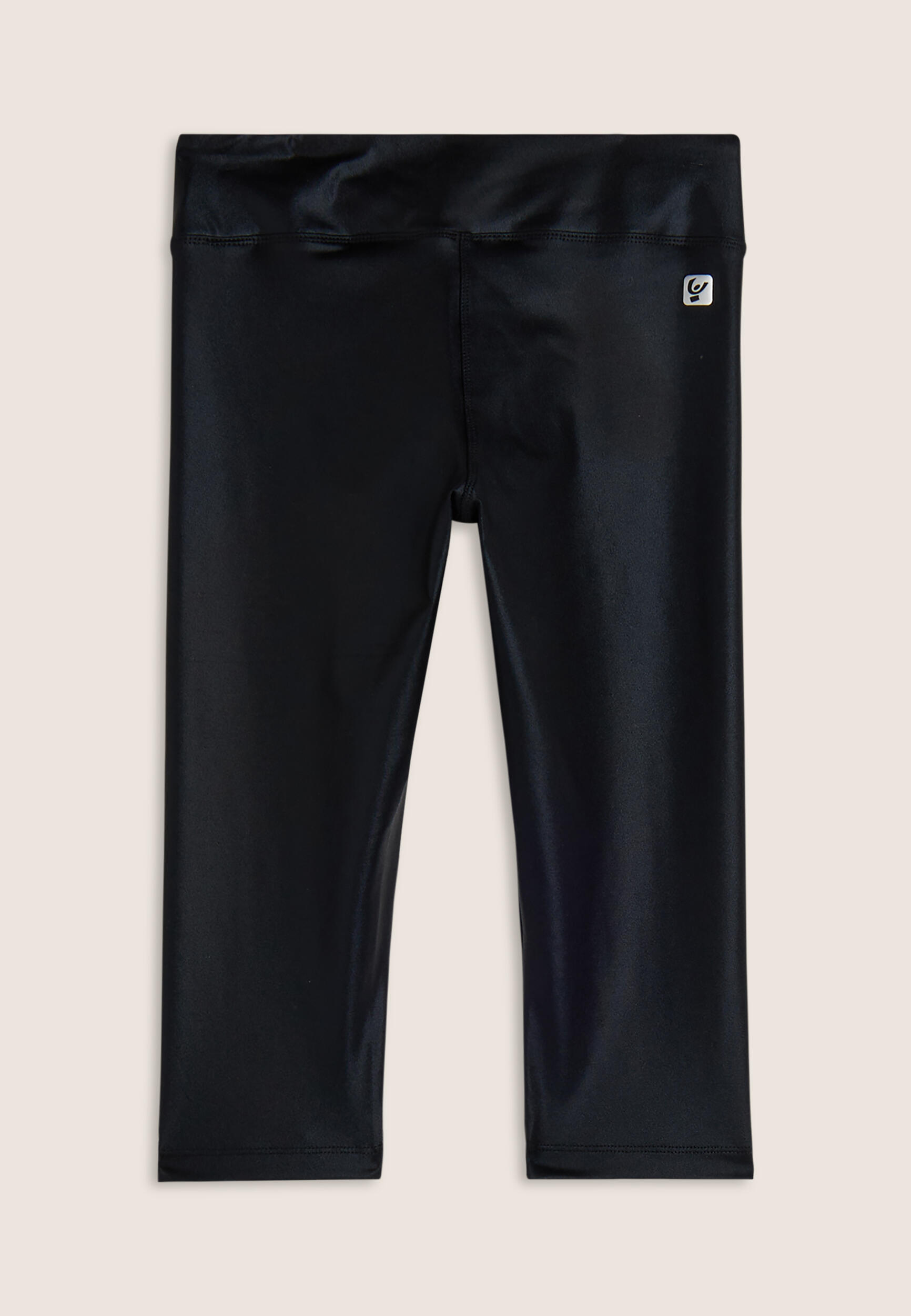 Leggings Corsari Vita Regular in Tessuto Tecnico Wet Effect 2/3