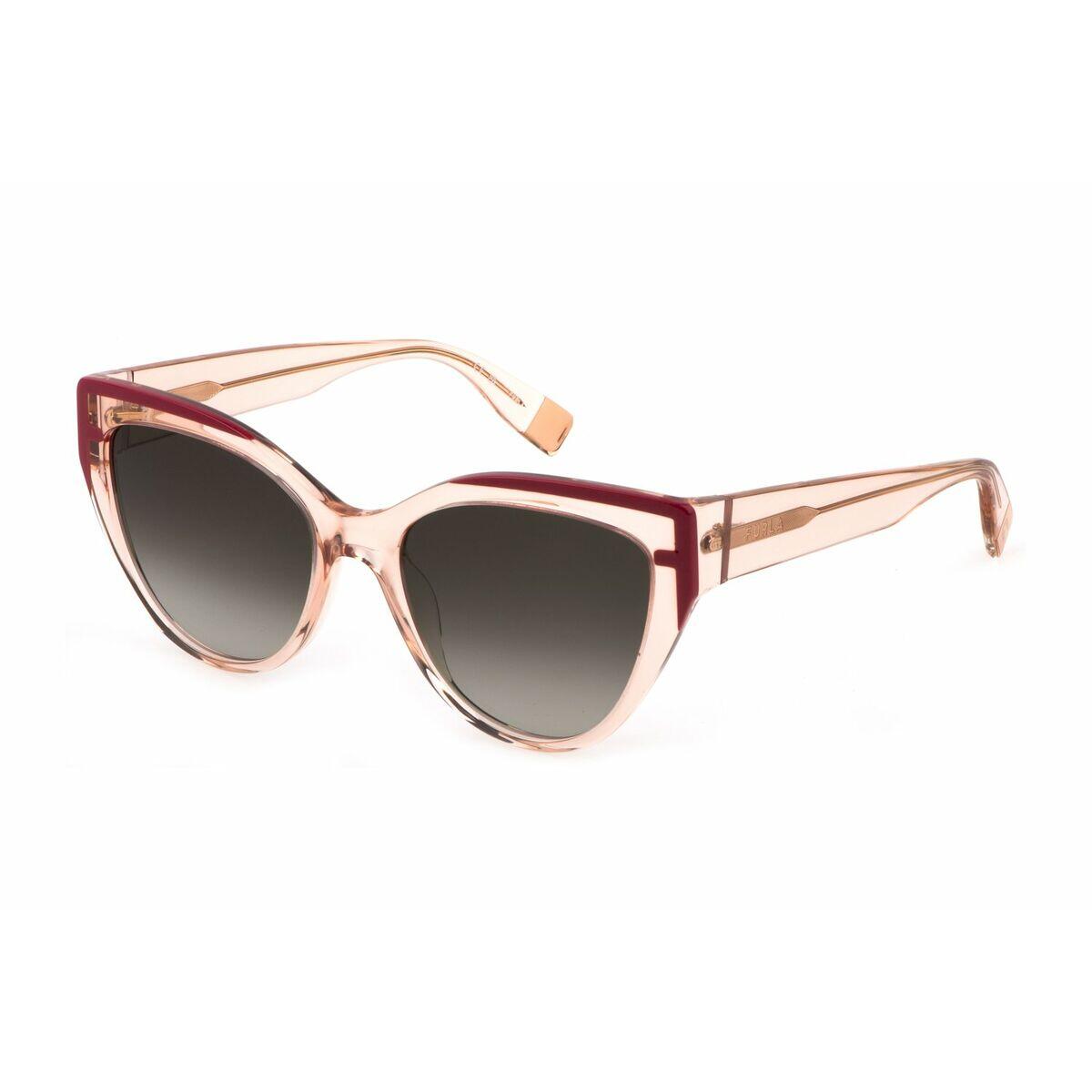 Óculos escuros femininos furla sfu694-5509tu acetato