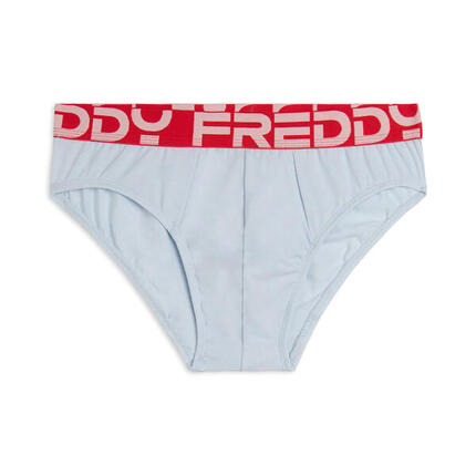 Slip pour hommes avec élastique en jacquard coloré et logo maxi