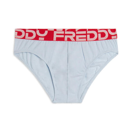 Slip pour hommes avec élastique en jacquard coloré et logo maxi