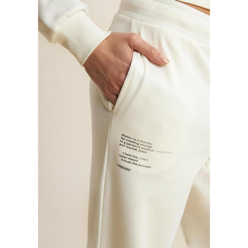 Pantalon de jogging en molleton de coton, coupe classique et large
