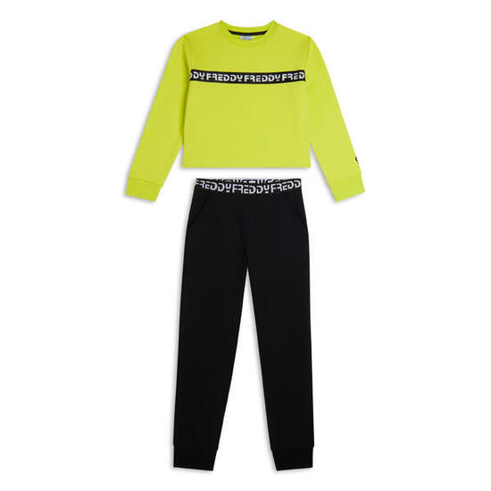 Tuta Bambina girocollo con bande jacquard FREDDY