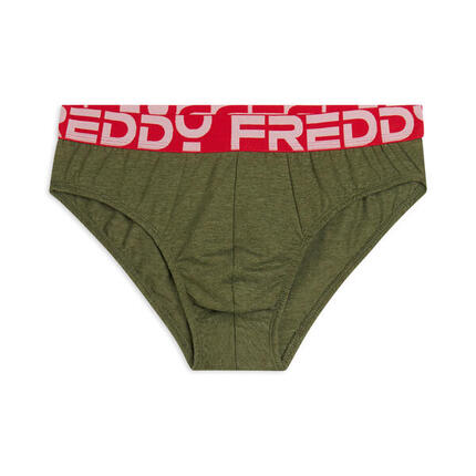 Slip pour hommes avec élastique en jacquard coloré et logo maxi