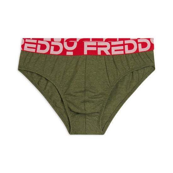 Slip pour hommes avec élastique en jacquard coloré et logo maxi