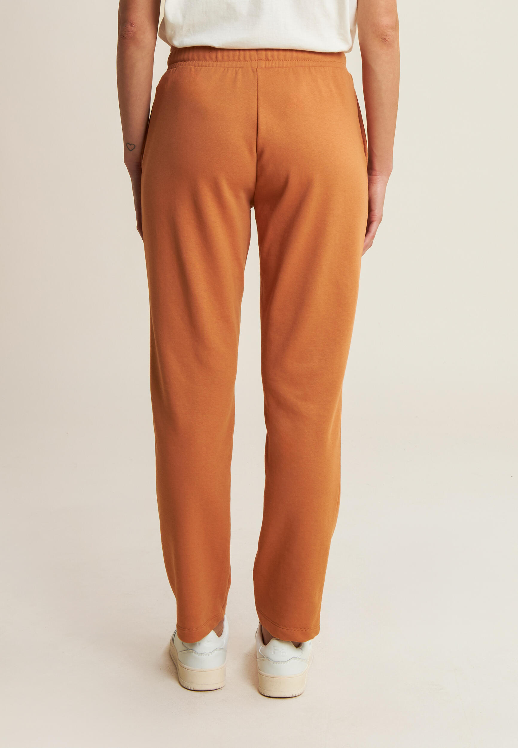 Pantalon de jogging à coupe classique en molleton de coton avec logo sur le côté 3/5