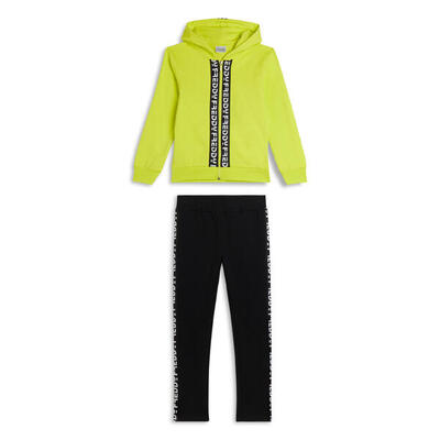 Tuta Cappuccio e Zip Bambina con bande logo FREDDY
