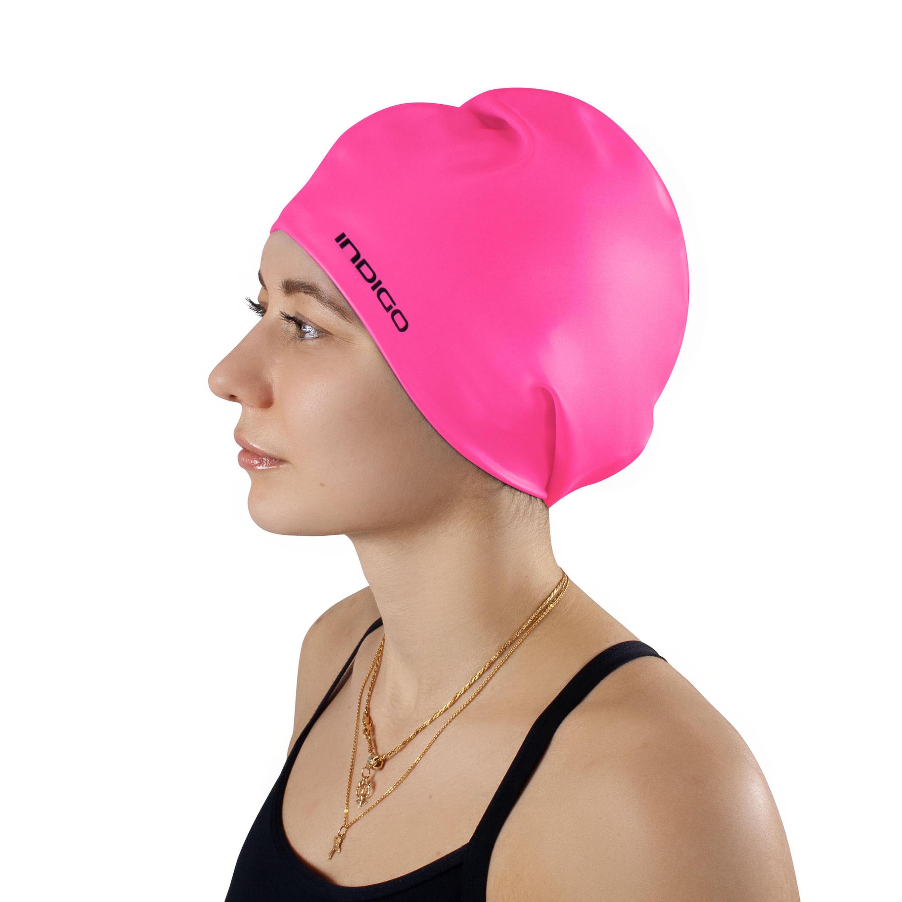 Bonnet de Natation Silicone Étanche pour Cheveux Longs Extra Grand 3/5