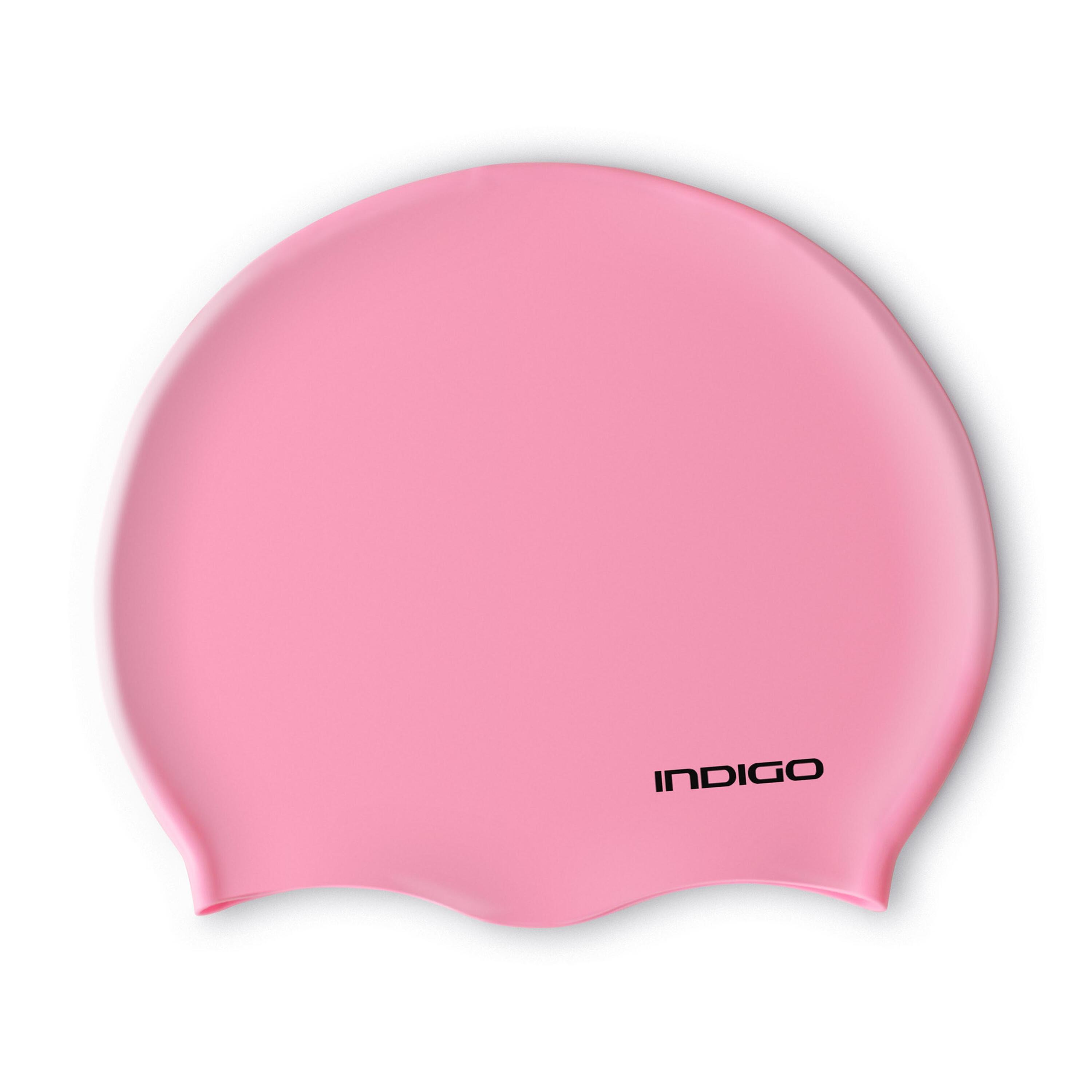 Gorro de Natación Silicona Impermeable para Cabellos Largos Extra Grande INDIGO 2/5