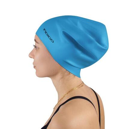 Bonnet de Natation Silicone Étanche pour Cheveux Longs Extra Grand