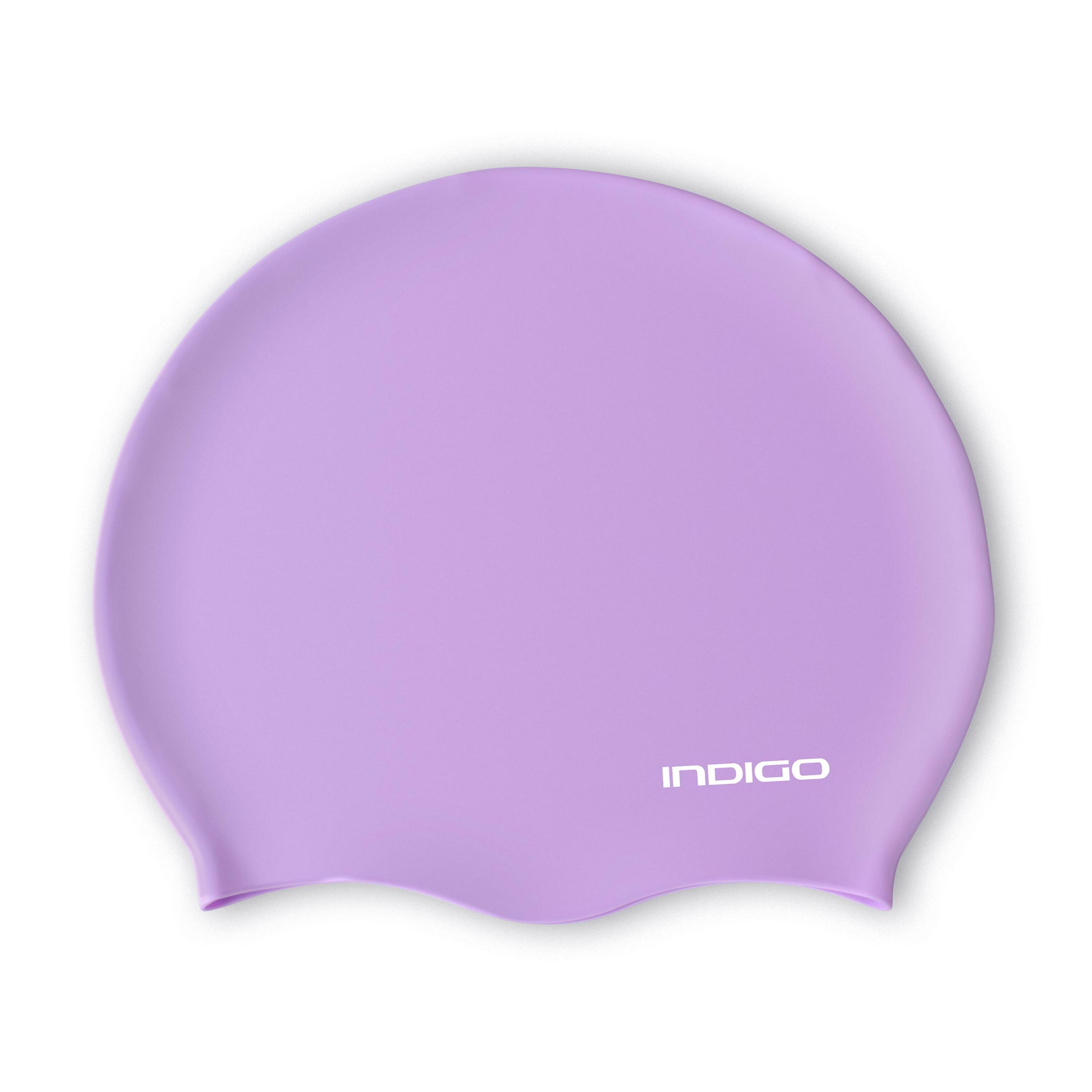 Gorro de Natación Silicona Impermeable para Cabellos Largos Extra Grande INDIGO 2/5
