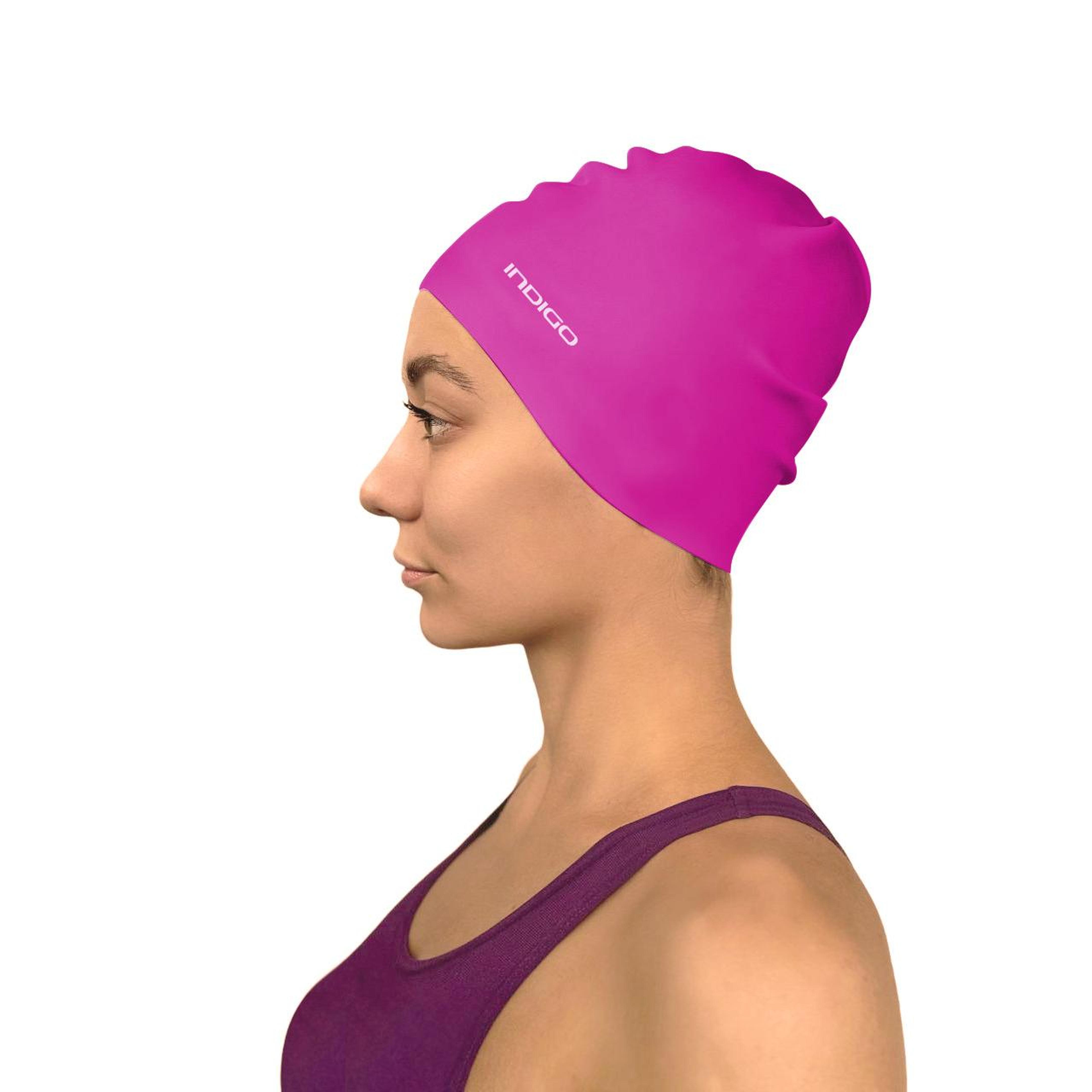 Touca de Natação de Silicone Impermeável INDIGO