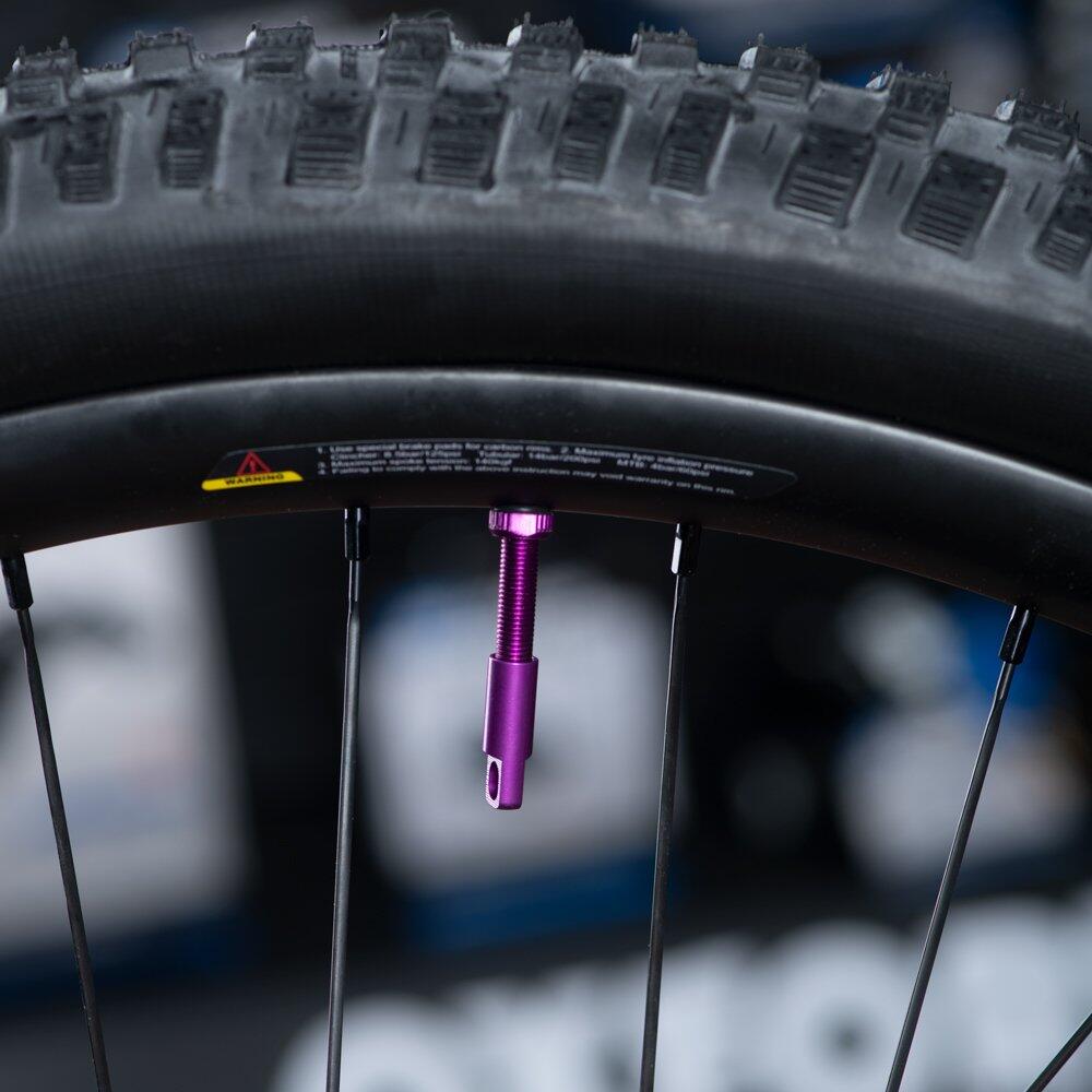 Oxford Tubeless Alloy Valve 60mm Purple 5/5