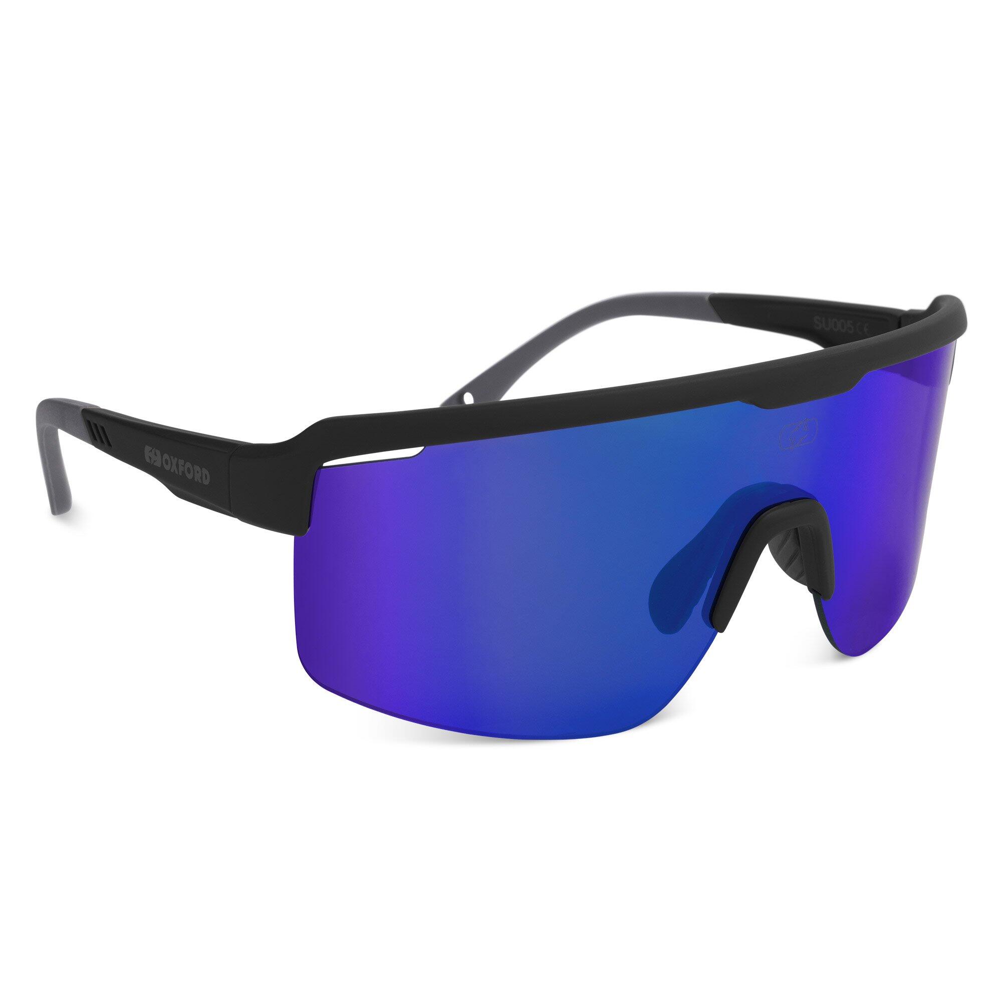 OXFORD Oxford Pave Black Frame Blue Mirror Lens Sunglasses
