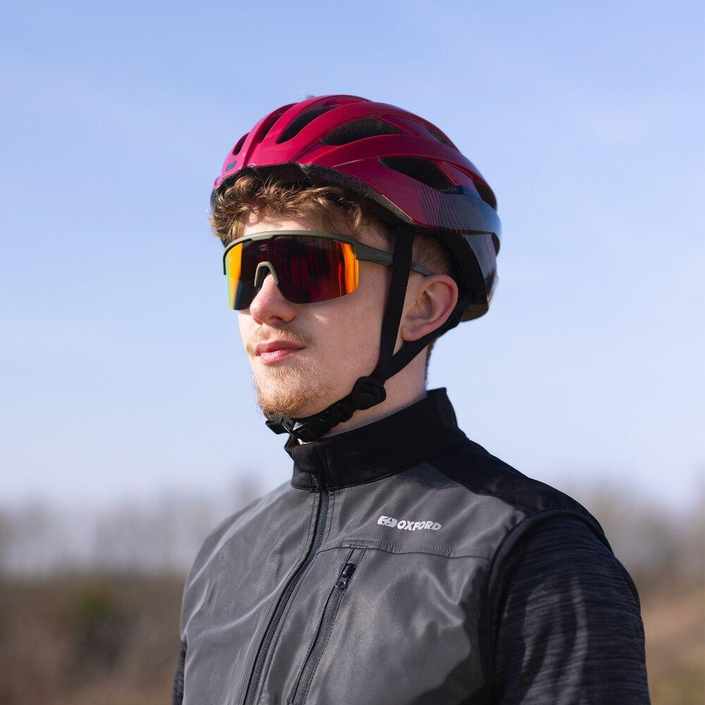 Oxford Pave Black Frame Orange Mirror Lens Sunglasses 2/2