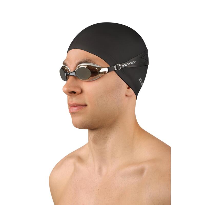 Bonnet de Natation en Silicone Étanche INDIGO